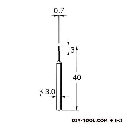 軸付ボラゾン砥石 先端径:0.7粒度:#270 N5307 1