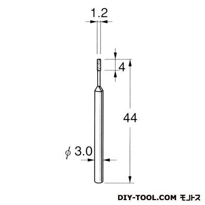 軸付ボラゾン砥石 先端径:1.2粒度:#200 N5312 1