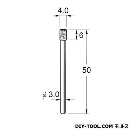 軸付ボラゾン砥石 先端径:4.0粒度:#120 N5340 1