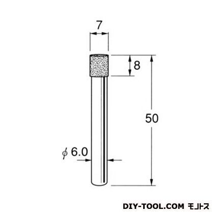 軸付ボラゾン砥石 先端径:7粒度:#120 N5607 1