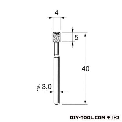 軸付ボラゾン砥石 先端径:4粒度:#100 N9104 1