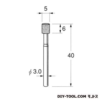 軸付ボラゾン砥石 先端径:5粒度:#100 N9105 1