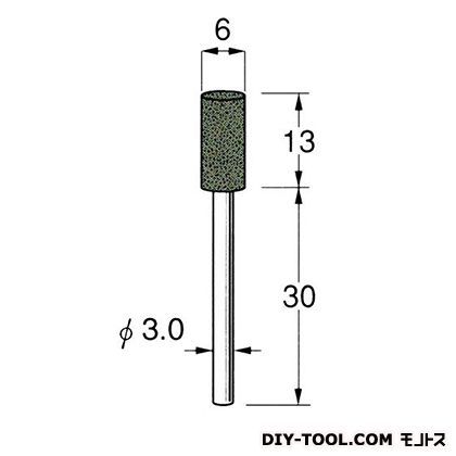 軸付砥石 先端径:6粒度:#100 G3254 1