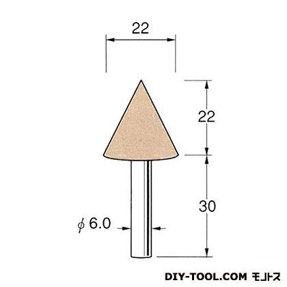 軸付砥石 軸径:φ6.0粒度:#60 G6624 1
