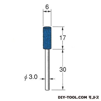 セラミックゴム砥石 先端径:6粒度:#320 R2125 1
