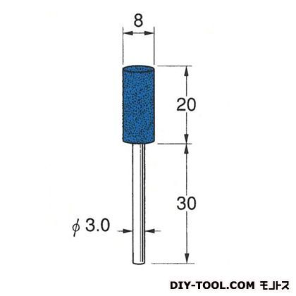 セラミックゴム砥石 ブラウン 先端径:8粒度:#500 R2136 1