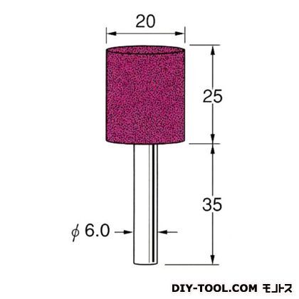 セラミックゴム砥石 レッド 先端径:20粒度:#80 R2171 1