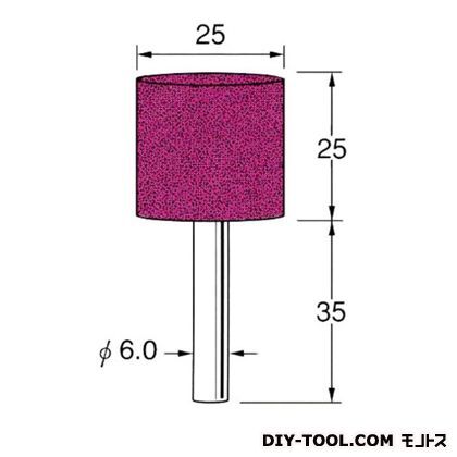 セラミックゴム砥石 イエロー 先端径:25粒度:#180 R2183 1