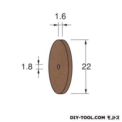 セラミックゴム砥石 外径:22厚さ:1.6粒度:#320 R5112 1