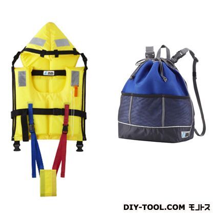 ツナガード大人用固型式ライフジャケット&巾着型リュック TG-Y1B 1