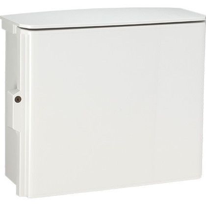 キー付耐候プラボックス(屋根付)汎用タイプ ホワイトグレー 長さ:35cm高さ:30cm幅:16cm OPK16-353A 1