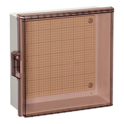 プラボックス透明扉付(汎用タイプ) ホワイトグレー 長さ:30cm高さ:30cm幅:14cm P14-33CA 1