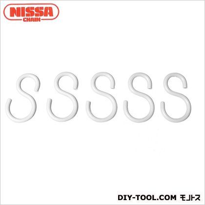 ファインカラーSフック 白 線径2.3mm✕長さ22.6mm✕内径111.8mm✕内径28mm P-22 5個