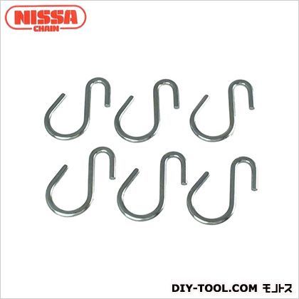 SフックN型 線径3.0mm✕長さ36.5mm✕内径117.0mm✕内径27.0mm P-141 6個