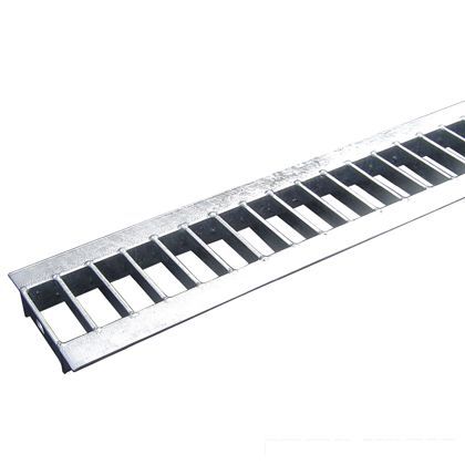 スチール製 U字溝用グレーチング 並目プレーンタイプ 溝幅100用