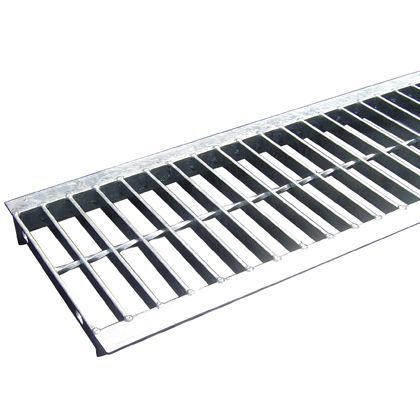 スチール製 U字溝用グレーチング 並目プレーンタイプ 溝幅240用
