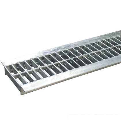 スチール製 U字溝用グレーチング 中間目プレーンタイプ 溝幅120用