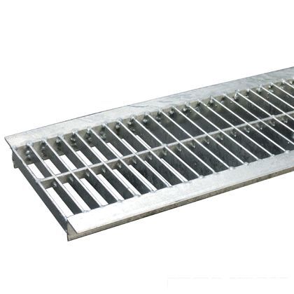 スチール製 U字溝用グレーチング 中間目プレーンタイプ 溝幅180用