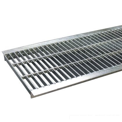 スチール製 U字溝用グレーチング 中間目プレーンタイプ 溝幅300用