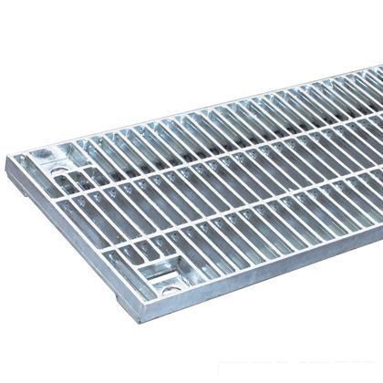 スチール製 ボルト固定式横断用みぞ蓋 中間目ノンスリップタイプ 溝幅100用