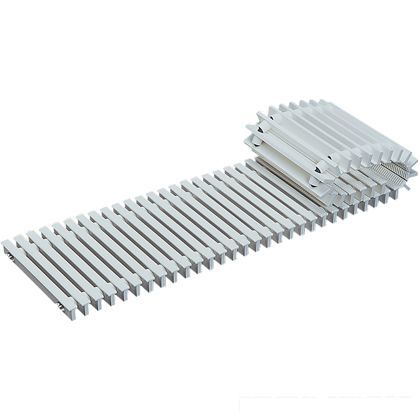 樹脂グレーチング 抗菌タイプ・耐候性 標準ノンスリップ・ゴムレールタイプ 溝幅100用 W150×L1000×H25mm RRA-150 1