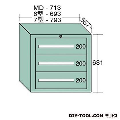スタンダードキャビネット 幅×奥行×高さ:793×557×681mm 7-603 1