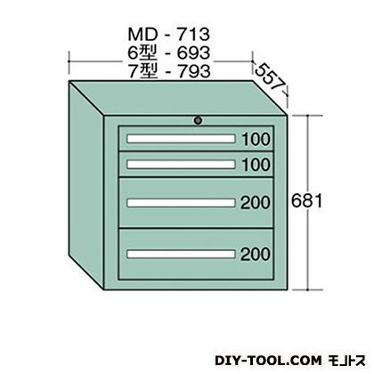 スタンダードキャビネット 幅×奥行×高さ:693×557×681mm 6-605 1