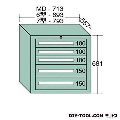 スタンダードキャビネット 幅×奥行×高さ:693×557×681mm 6-606 1