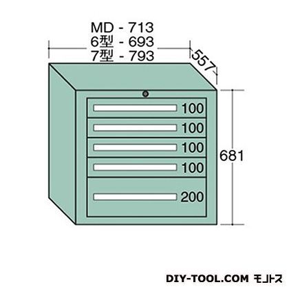 スタンダードキャビネット 幅×奥行×高さ:793×557×681mm 7-607 1