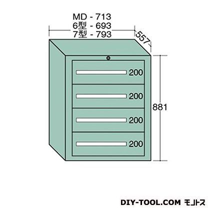 スタンダードキャビネット 幅×奥行×高さ:693×557×881mm 6-802 1