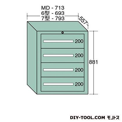 スタンダードキャビネット 幅×奥行×高さ:793×557×881mm 7-802 1