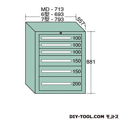 スタンダードキャビネット 幅×奥行×高さ:693×557×881mm 6-806 1