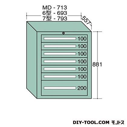 スタンダードキャビネット 幅×奥行×高さ:693×557×881mm 6-809 1