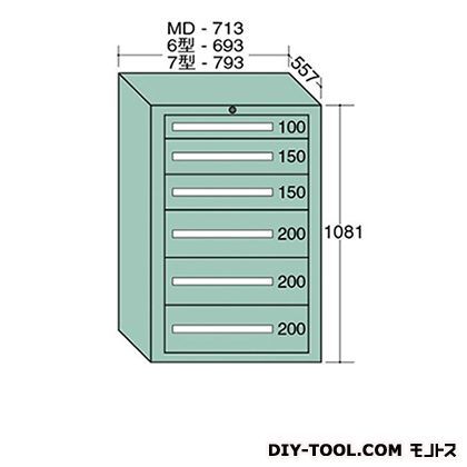 スタンダードキャビネット 幅×奥行×高さ:693×557×1081mm 6-1004 1
