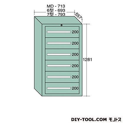スタンダードキャビネット 幅×奥行×高さ:693×557×1281mm 6-1203 1