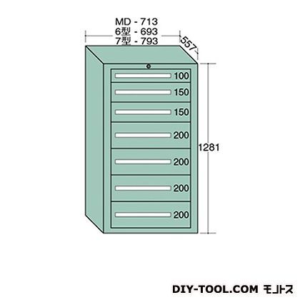 スタンダードキャビネット 幅×奥行×高さ:693×557×1281mm 6-1204 1