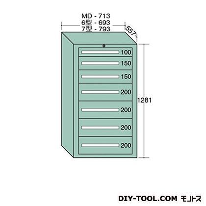 スタンダードキャビネット 幅×奥行×高さ:793×557×1281mm 7-1204 1