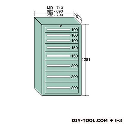 スタンダードキャビネット 幅×奥行×高さ:693×557×1281mm 6-1208 1