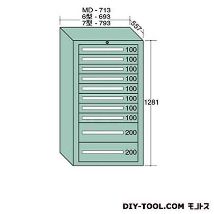 スタンダードキャビネット 幅×奥行×高さ:693×557×1281mm 6-1215 1