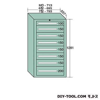 スタンダードキャビネット 幅×奥行×高さ:693×557×1281mm 6-1219 1