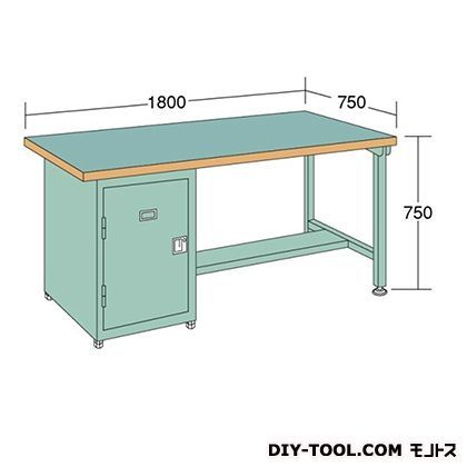 中量作業台 幅×奥行×高さ:1200×750×750mm KL127B 1