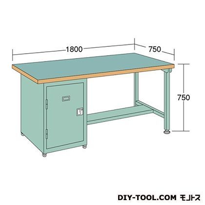中量作業台 幅×奥行×高さ:1800×750×750mm KL187B 1