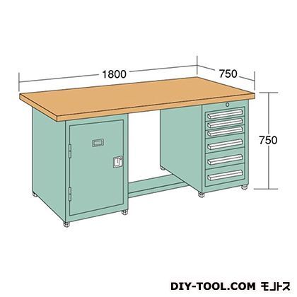 中量作業台 幅×奥行×高さ:1200×750×750mm KW127C 1