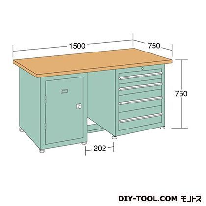 中量作業台 幅×奥行×高さ:1800×750×750mm KW187E 1