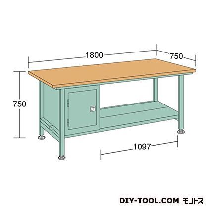 中量作業台 幅×奥行×高さ:1500×750×750mm CW157G 1