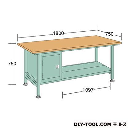 中量作業台 幅×奥行×高さ:1800×750×750mm CW187G 1