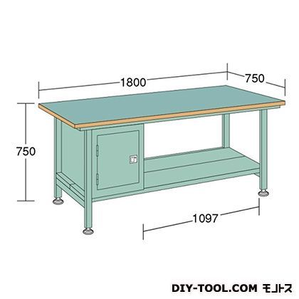 中量作業台 幅×奥行×高さ:1200×750×750mm CL127G 1