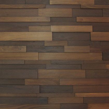 WOOD BRICK WALL PANEL【DARK】 金具あり(横)