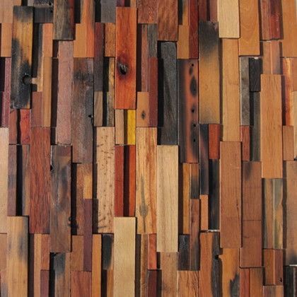 WOOD BRICK WALL PANEL【VINTAGE】 金具あり(縦)