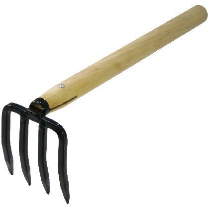 四本熊手 3分角 柄360mm 1